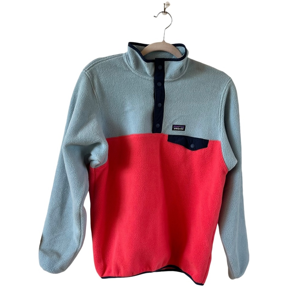 Kids Patagonia Synchilla fleece pullover, Blue/Mellin, Size XXL, 16-18